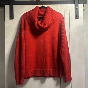 Faded Glory 3X  Glitter Knit Sweater Ribbed Cowl Neck & Sleeves